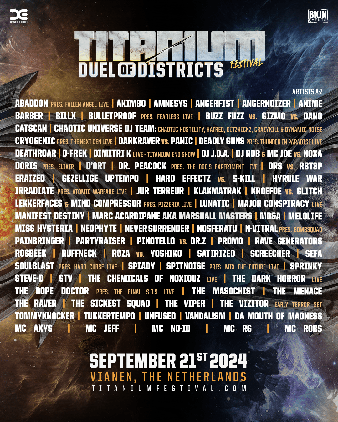 Titanium Festival 2024 Line-up 4x5